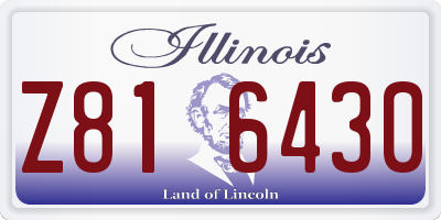 IL license plate Z816430