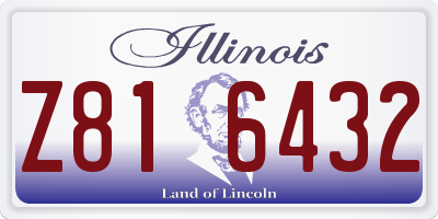 IL license plate Z816432