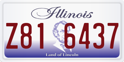 IL license plate Z816437