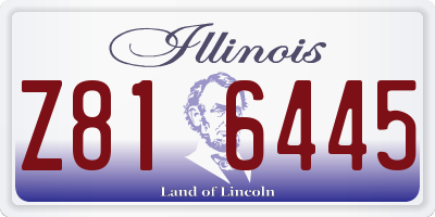 IL license plate Z816445