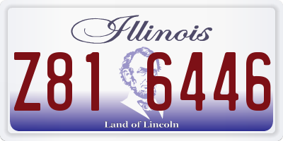 IL license plate Z816446