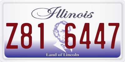 IL license plate Z816447