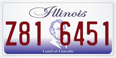 IL license plate Z816451