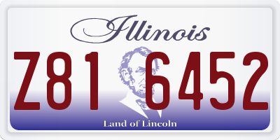 IL license plate Z816452