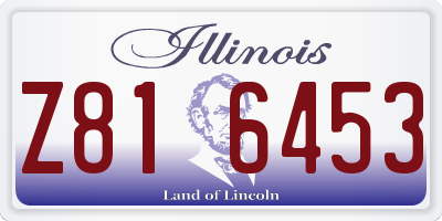 IL license plate Z816453