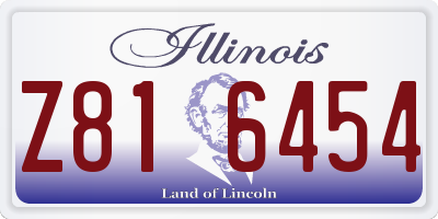 IL license plate Z816454