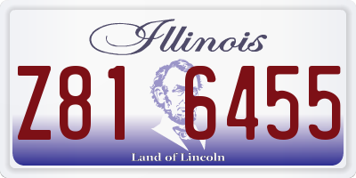 IL license plate Z816455
