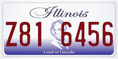 IL license plate Z816456