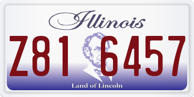 IL license plate Z816457