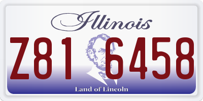 IL license plate Z816458