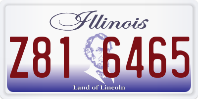 IL license plate Z816465