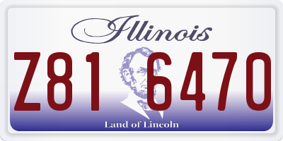 IL license plate Z816470