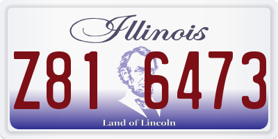 IL license plate Z816473