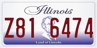 IL license plate Z816474