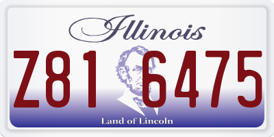 IL license plate Z816475
