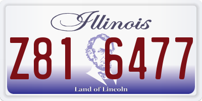 IL license plate Z816477