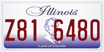 IL license plate Z816480