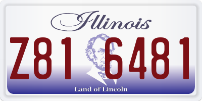 IL license plate Z816481