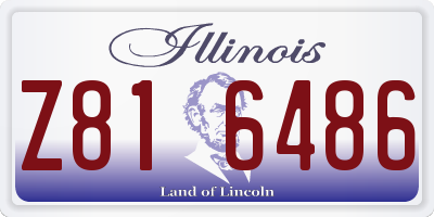 IL license plate Z816486