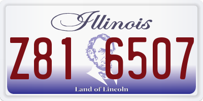 IL license plate Z816507