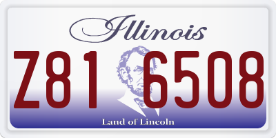 IL license plate Z816508