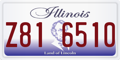 IL license plate Z816510