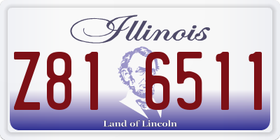 IL license plate Z816511