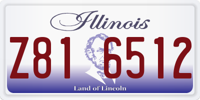 IL license plate Z816512