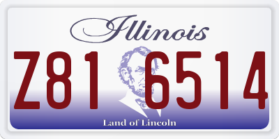 IL license plate Z816514