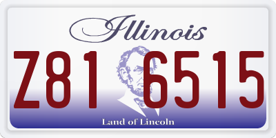 IL license plate Z816515