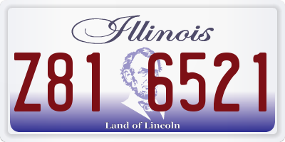 IL license plate Z816521