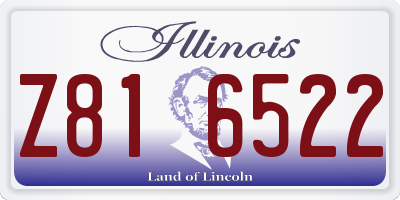 IL license plate Z816522