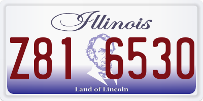IL license plate Z816530