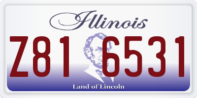 IL license plate Z816531