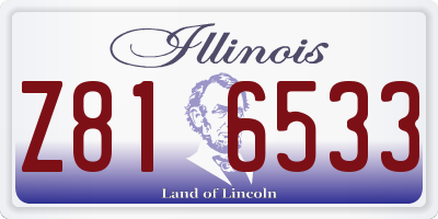 IL license plate Z816533