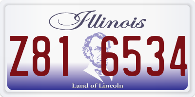 IL license plate Z816534