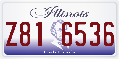 IL license plate Z816536