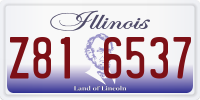 IL license plate Z816537