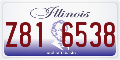 IL license plate Z816538