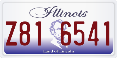 IL license plate Z816541