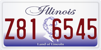 IL license plate Z816545