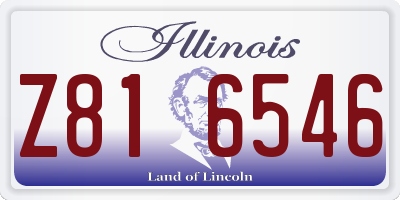 IL license plate Z816546