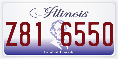 IL license plate Z816550
