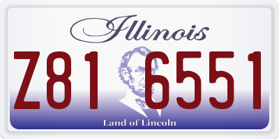 IL license plate Z816551