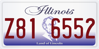 IL license plate Z816552