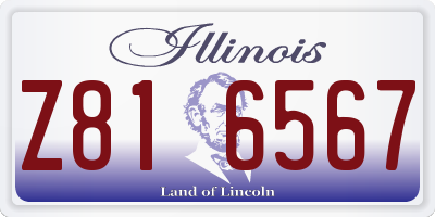 IL license plate Z816567