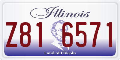 IL license plate Z816571