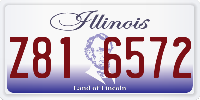 IL license plate Z816572