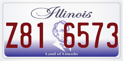 IL license plate Z816573