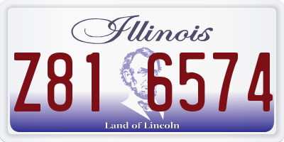 IL license plate Z816574